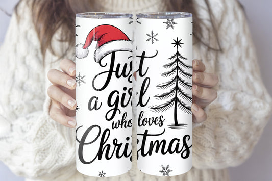 Festive Christmas Insulated Tumbler, Xmas Holiday Travel Mug, Unique Gift