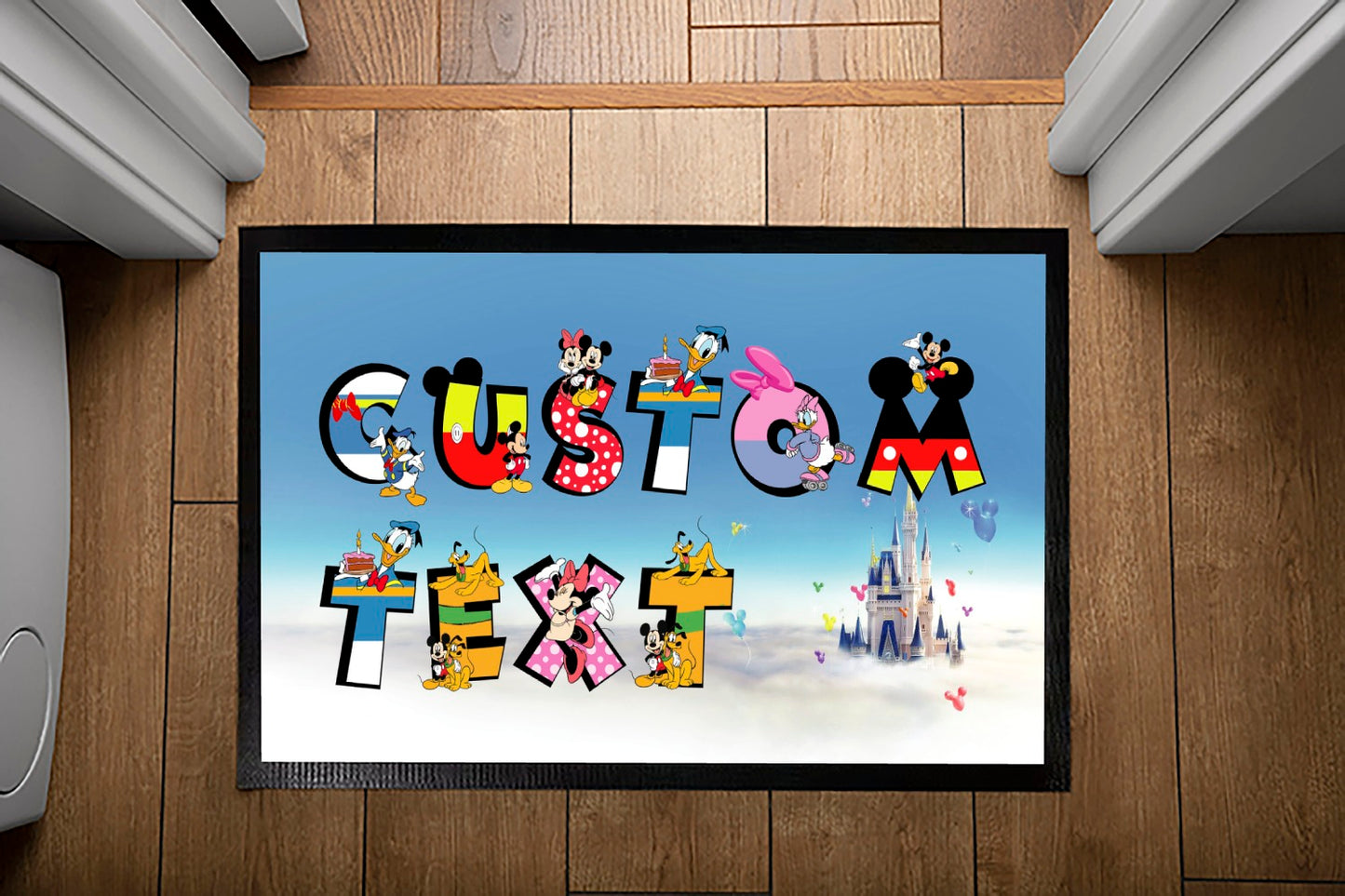 Personalized Disney Doormat, Magical Kids Room Decor, Funny Welcome Mat