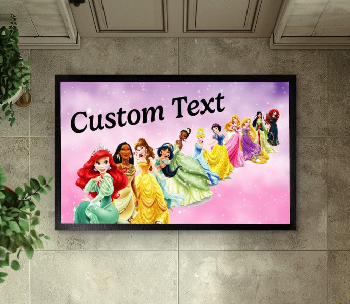 Enchant Your Entryway with Personalized Princess Themed Doormat
