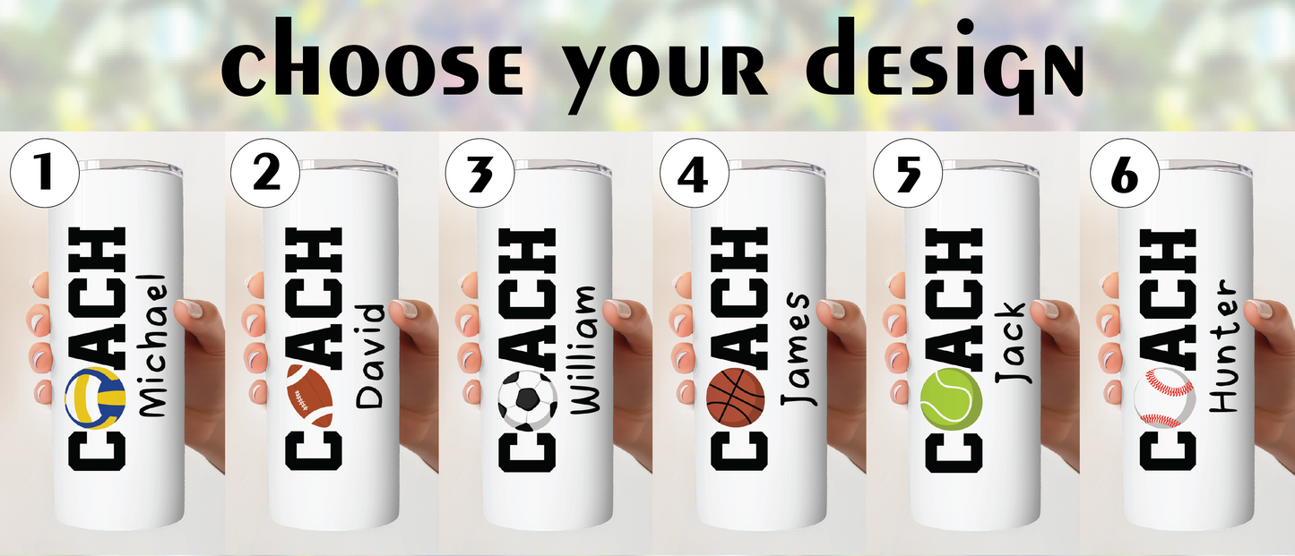 Custom Sport Coaches Stainless Steel Water Bottle, Appreciation Tumbler Gift