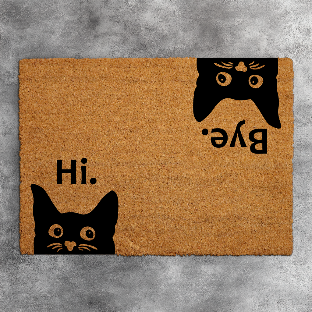 Welcome guests with fun Cat Themed Doormat, perfect Home Decor!
