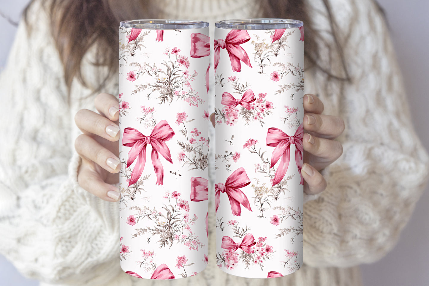 Flower Girl Stainless Steel Tumbler, Cute Coquette Gift for Her