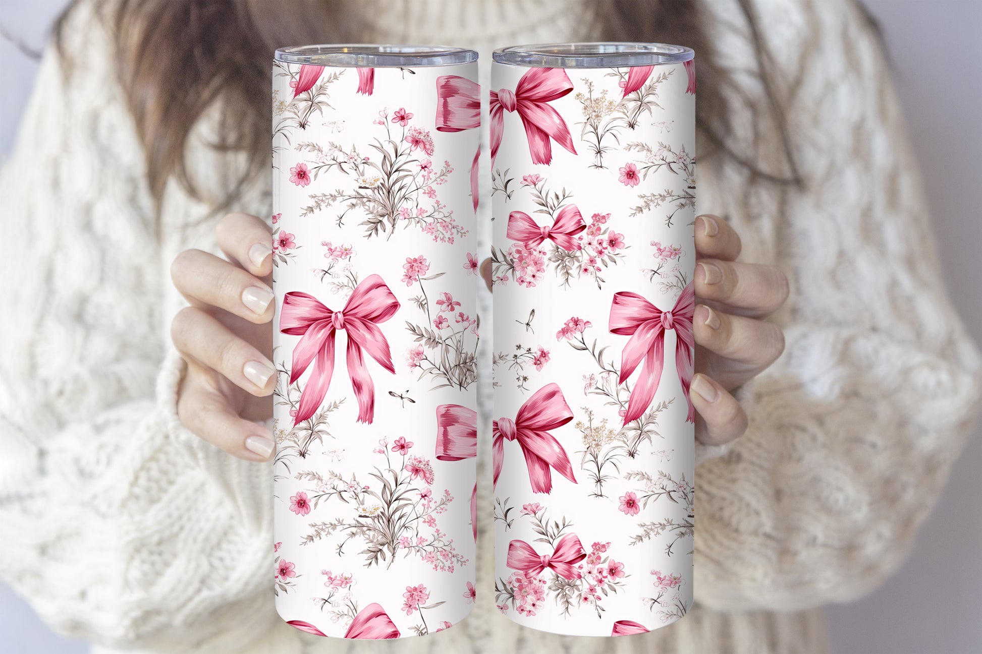Flower Girl Stainless Steel Tumbler, Cute Coquette Gift for Her