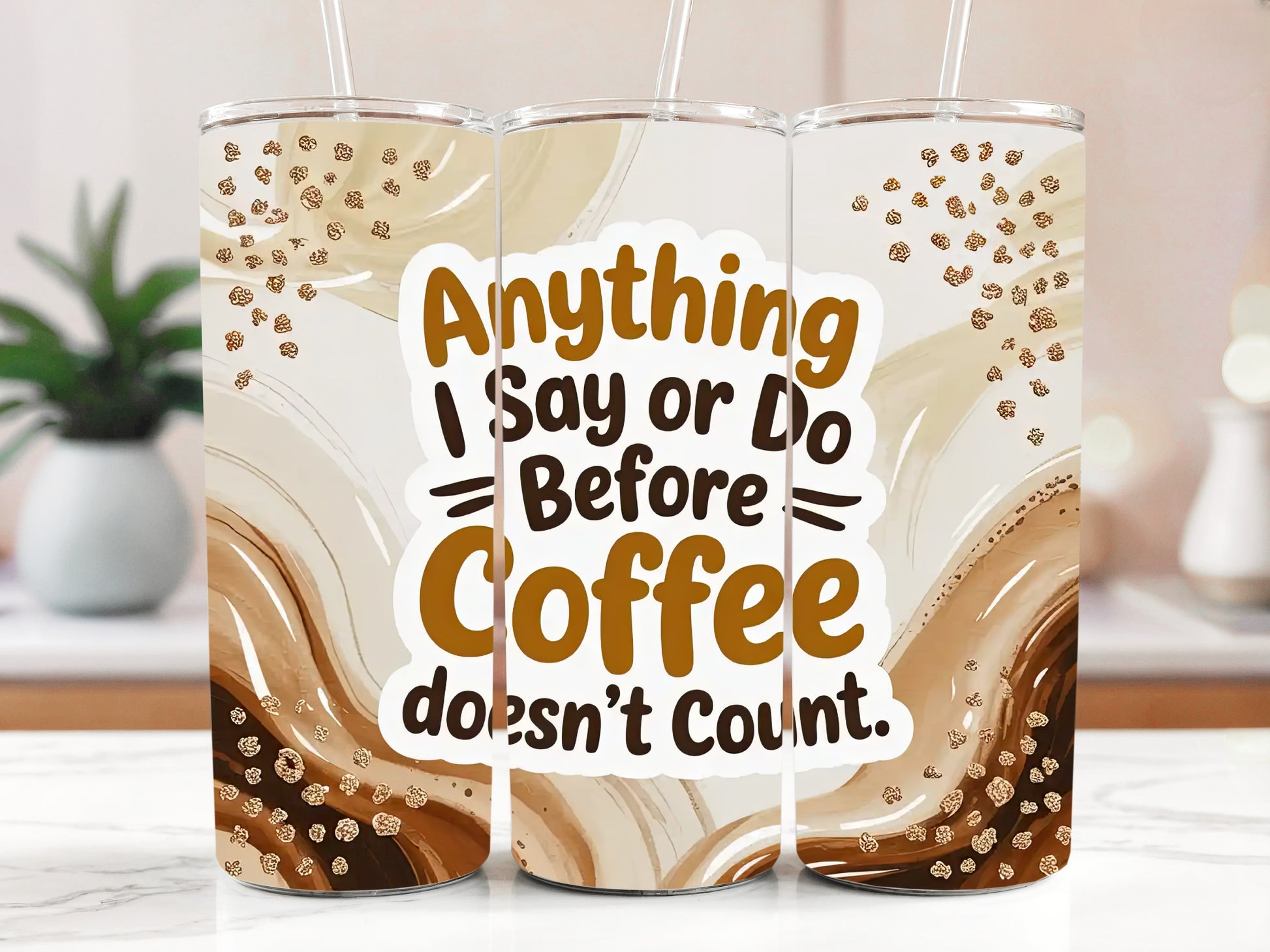 Morning Disclaimer: Coffee Lover Insulated Tumbler, Funny Caffeine Addict