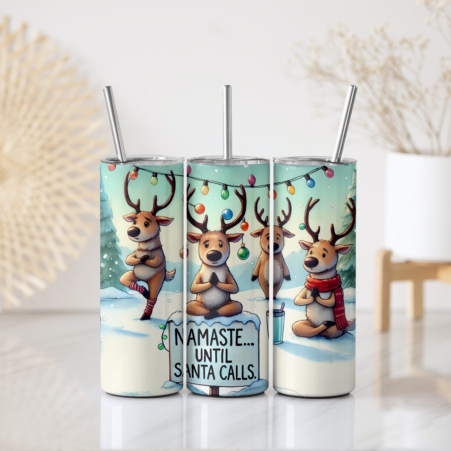 Sarcastic Reindeer Quotes, Funny Christmas Insulated Tumblers, Winter Humor