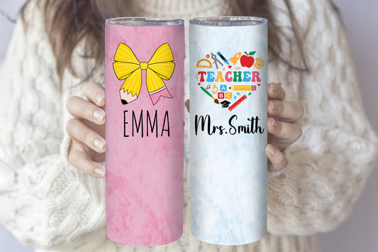 Custom School Tumblers, Appreciation Tumbler, Steel Bottle, Class Gift Ideas