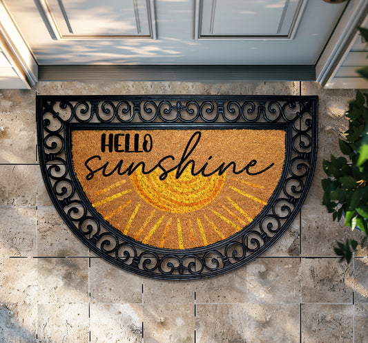 Sunshine Welcome: Brighten Your Home with this Unique Patio Mat