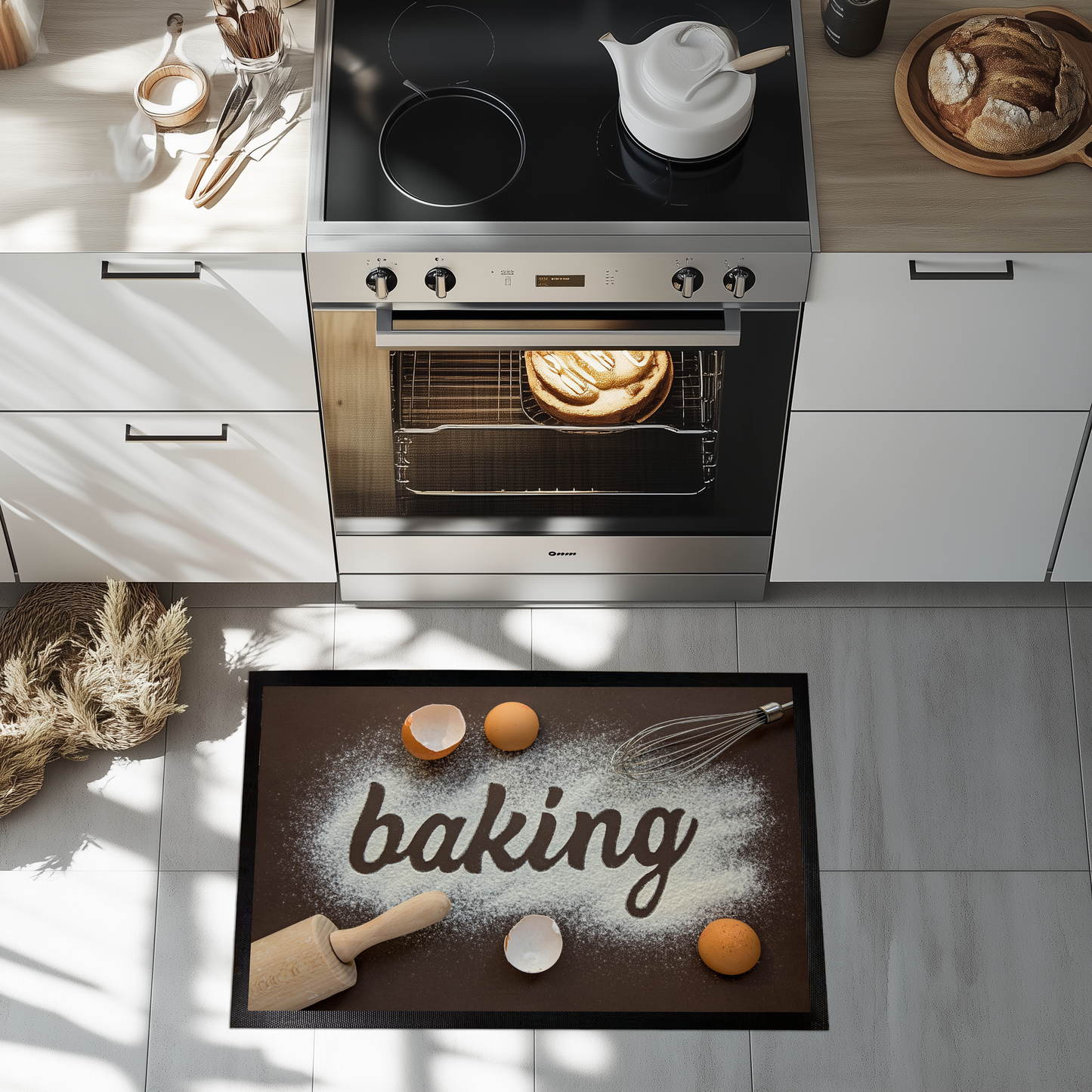 Add Charm with Vibrant Kitchen Mat, Cozy Rug Gift.