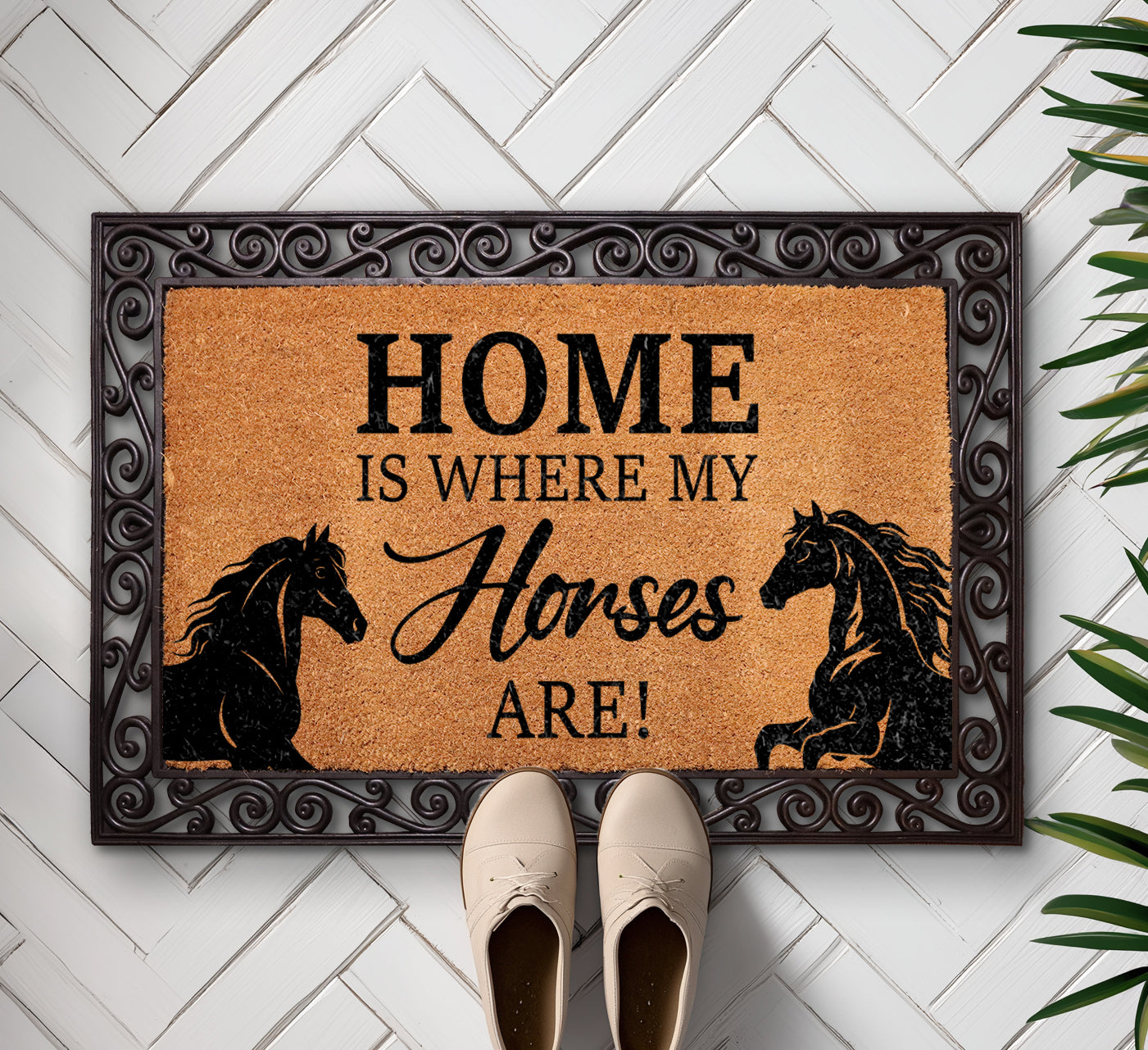 Horse Lover's Welcome Mat: Equestrian Charm for Your Home