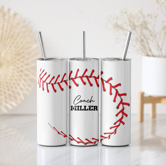 Personalized Baseball Coach Tumbler, End Of Season Thank You Gift