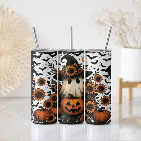 Cottage Core Halloween Stainless Steel Tumbler, Spooky Fall Season Cup
