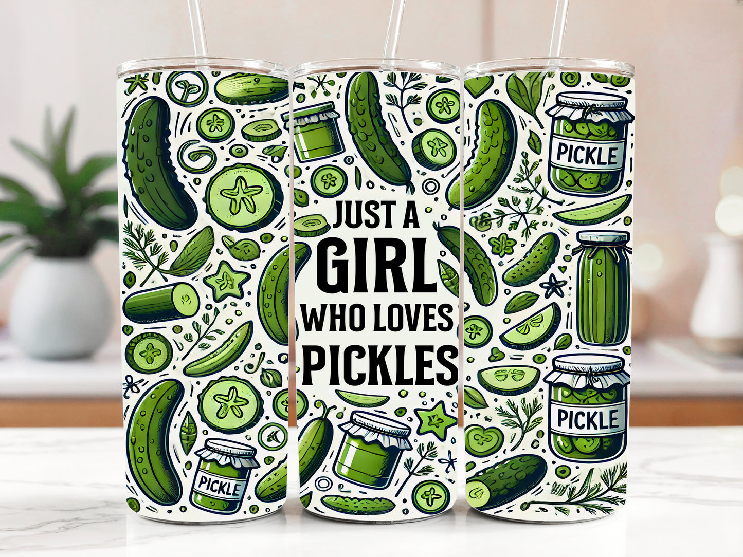 Pickle Lover's Travel Tumbler: Cute Stainless Steel Mug & Gift