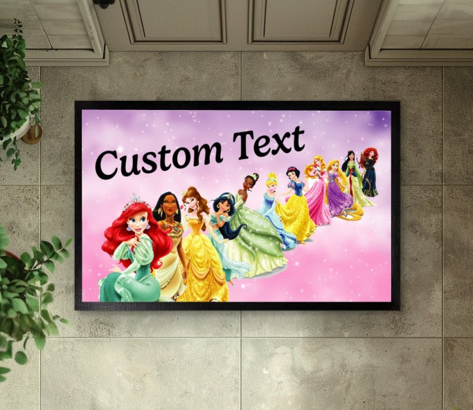 Enchant Your Entryway with Personalized Princess Themed Doormat