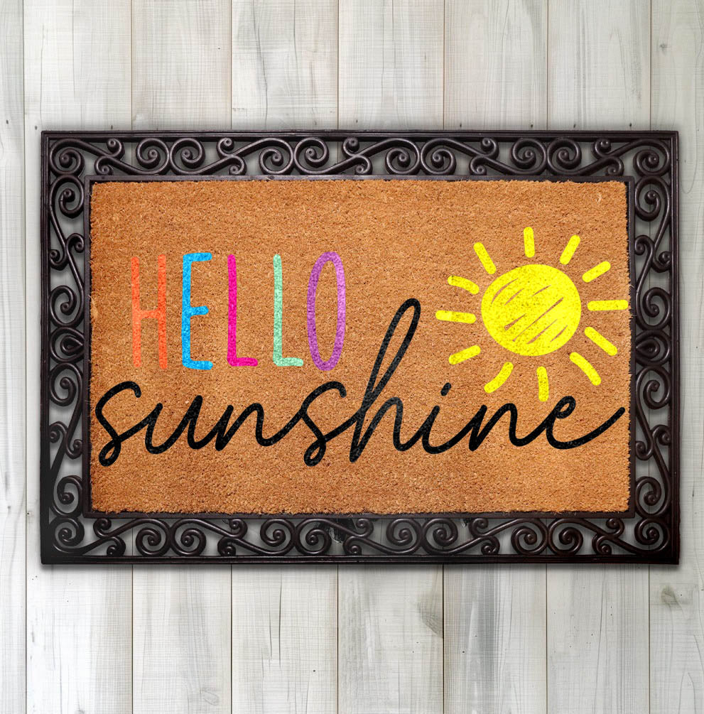 Cheerful Summer Coco Doormat, Brighten Your Entryway with Sunshine