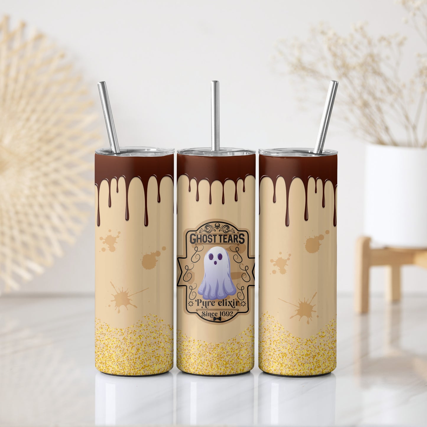 Cute Halloween Drinkware Set: Custom Design Insulated Tumbler & Kids Straw