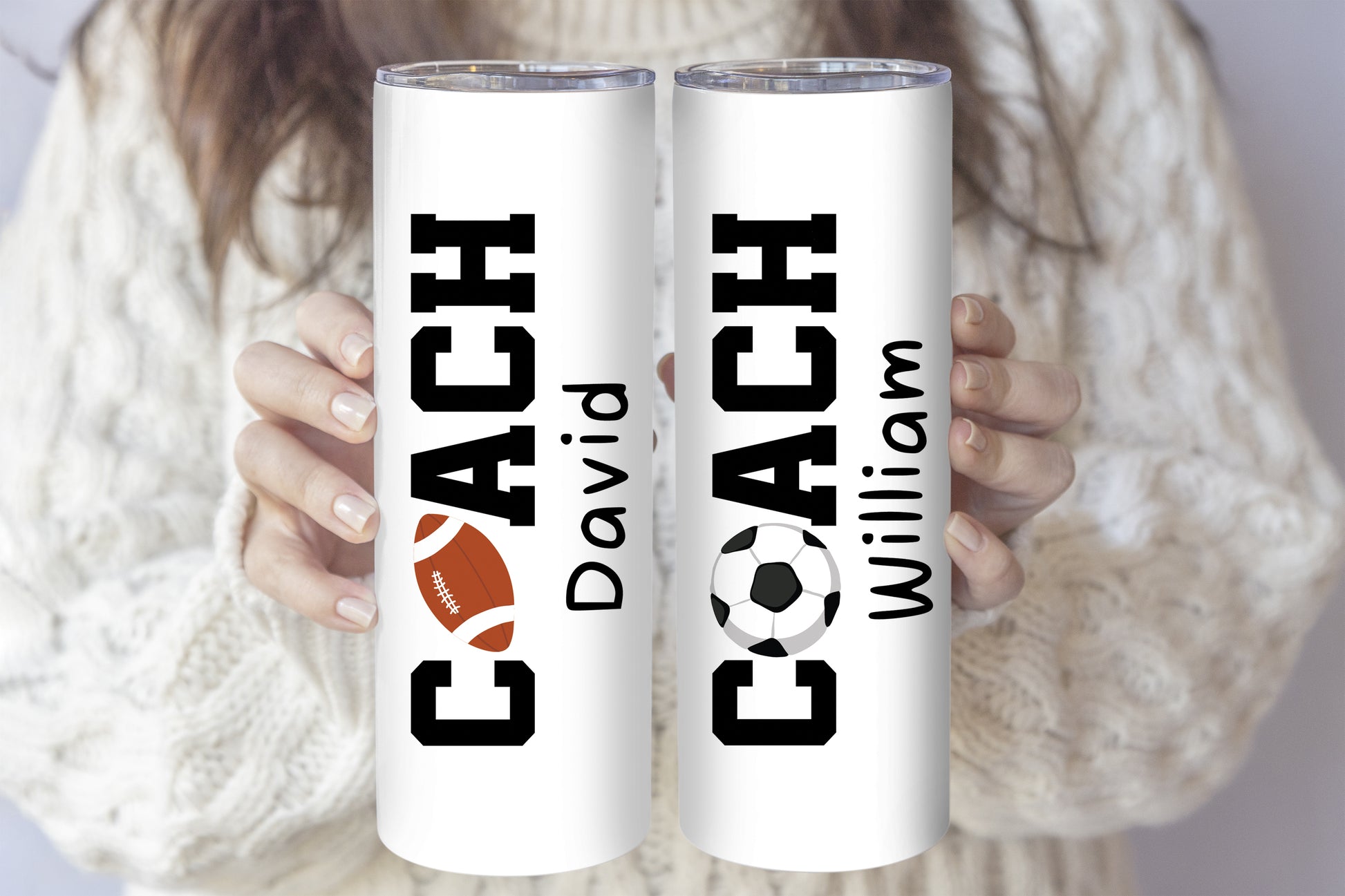 Custom Sport Coaches Stainless Steel Water Bottle, Appreciation Tumbler Gift