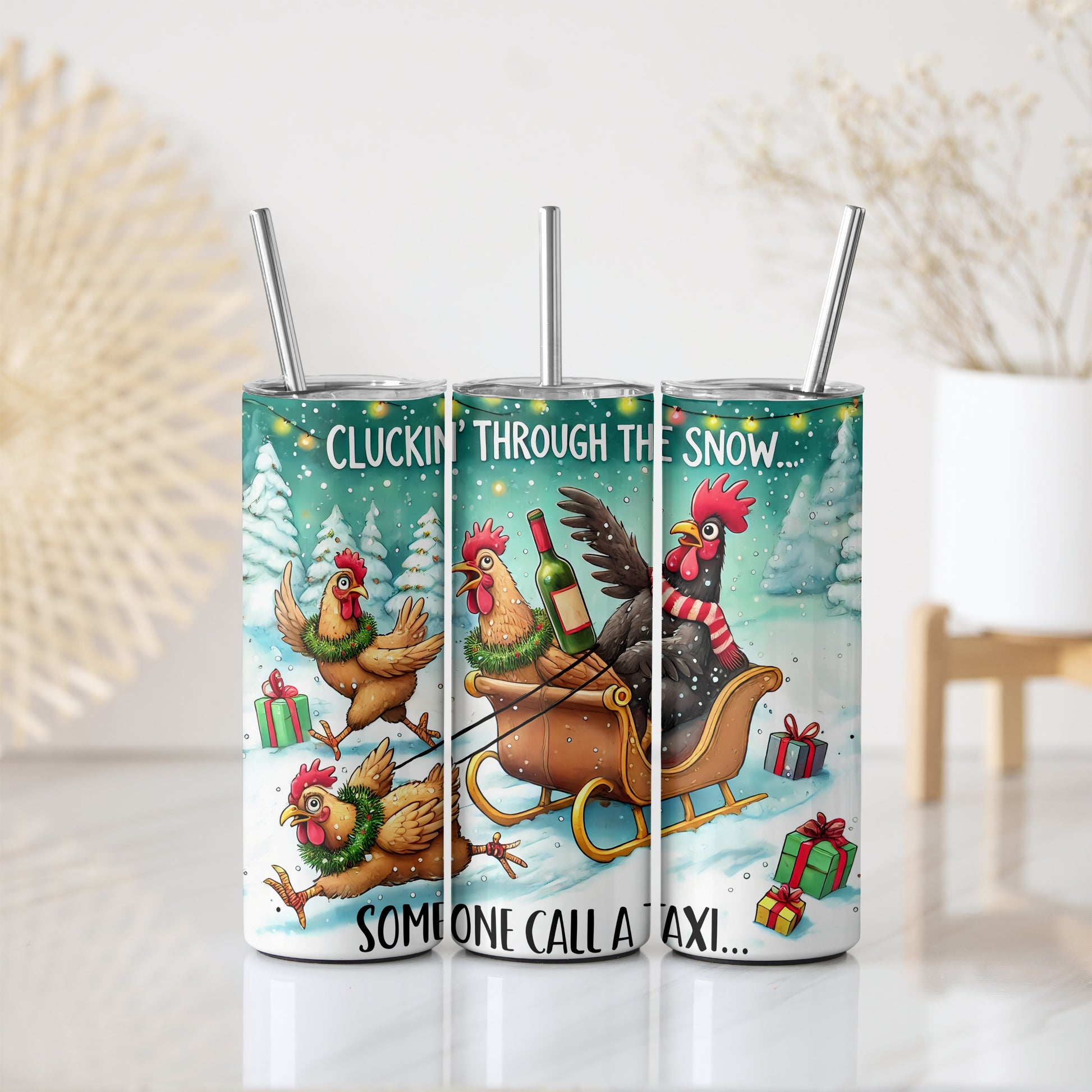 Sarcastic Christmas Chicks memes group, Insulated Tumbler, Funny Holiday Travel Gift.