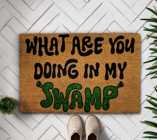 Funny Movie Welcome Mat for Geeky Home Decor, Front Porch Rug