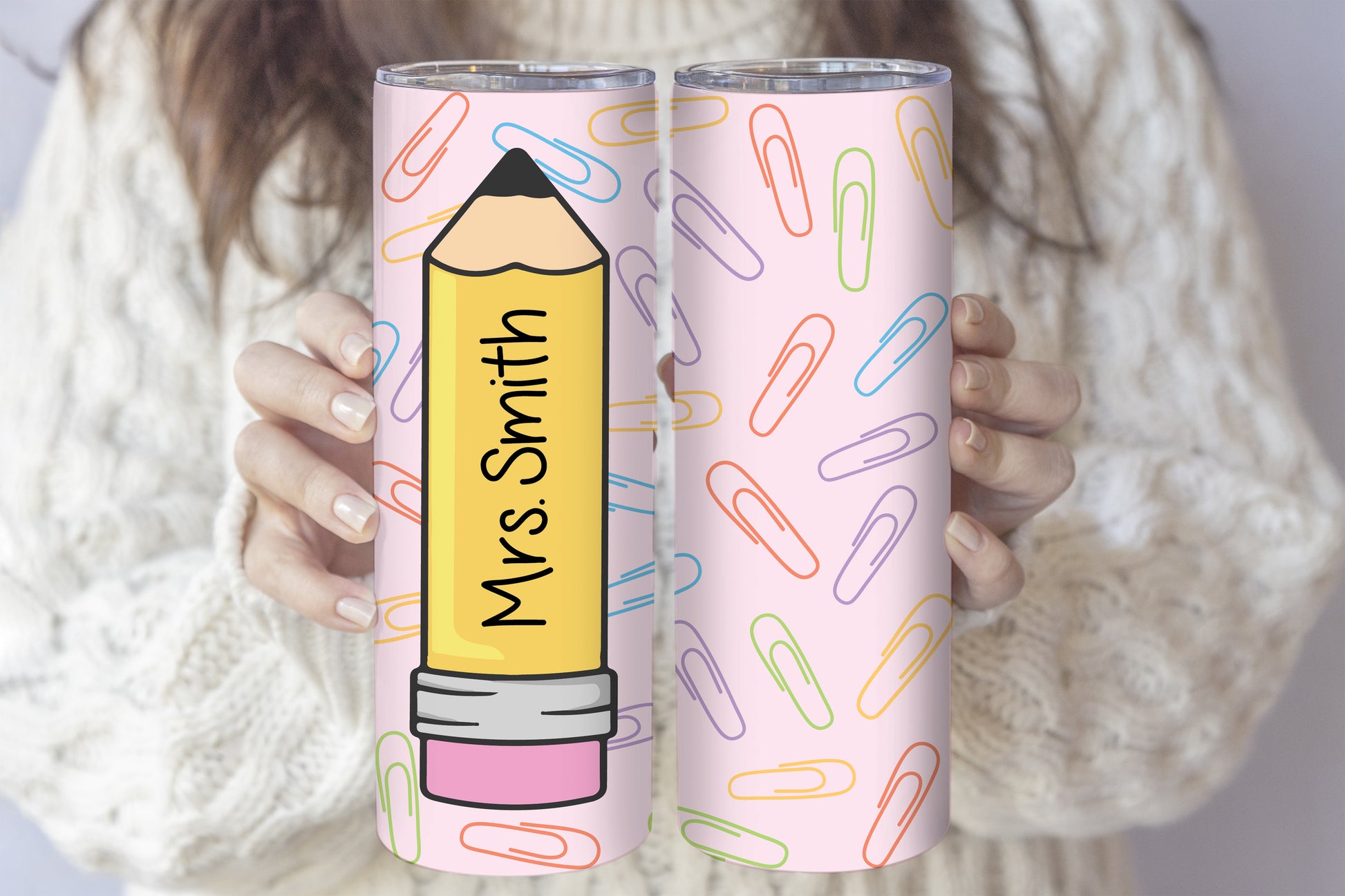 Personalized Steel Tumbler for Teachers, Insulated and Adorable Teacher Gift