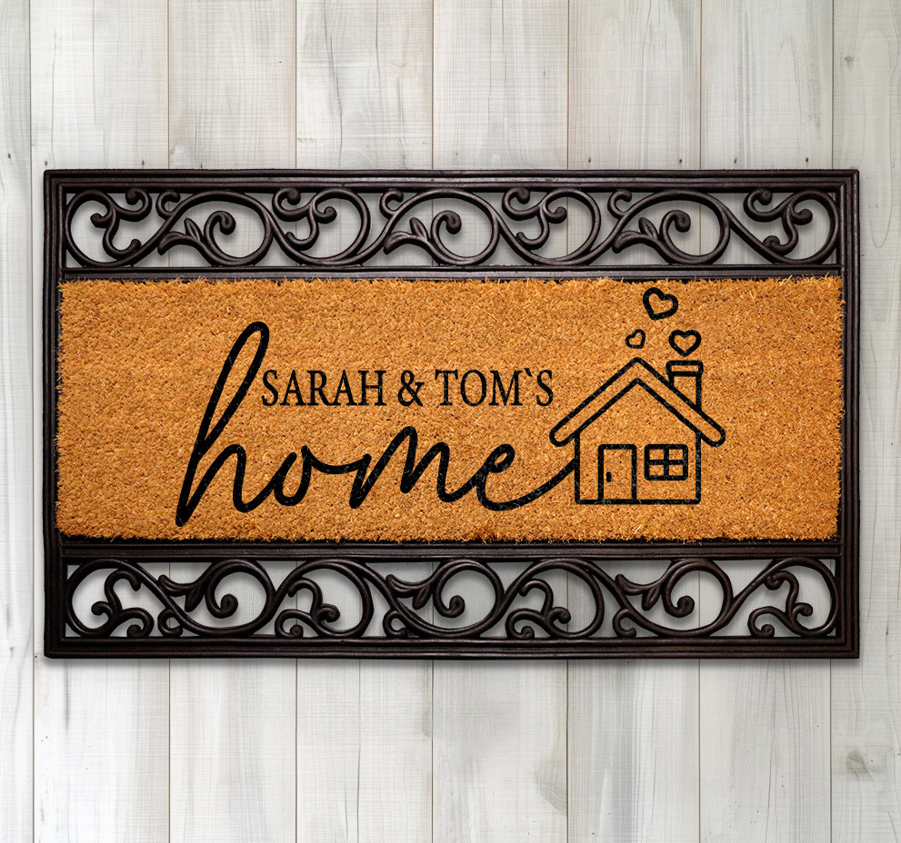 Custom Welcome Mat: Personalized with Name, Ideal Housewarming Gift