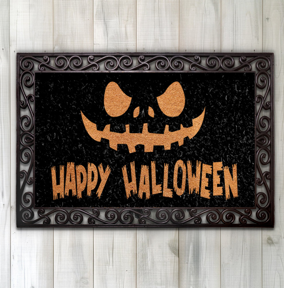 Spooky Pumpkin Doormat, Fall Entryway Mat, Autumn Patio Décor