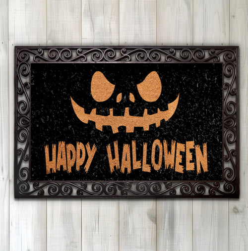 Spooky Pumpkin Doormat, Fall Entryway Mat, Autumn Patio Décor