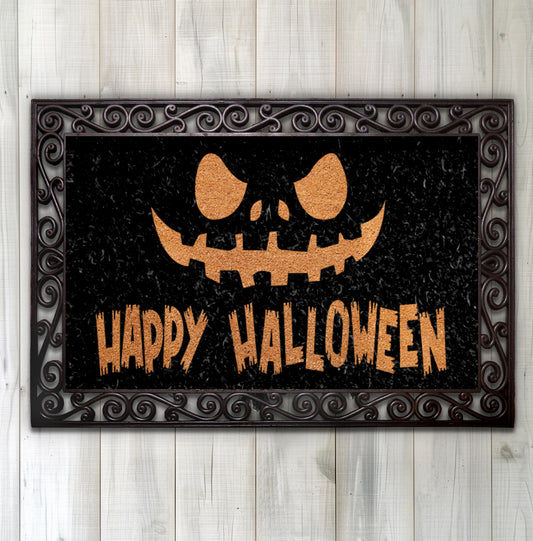 Spooky Pumpkin Doormat, Fall Entryway Mat, Autumn Patio Décor