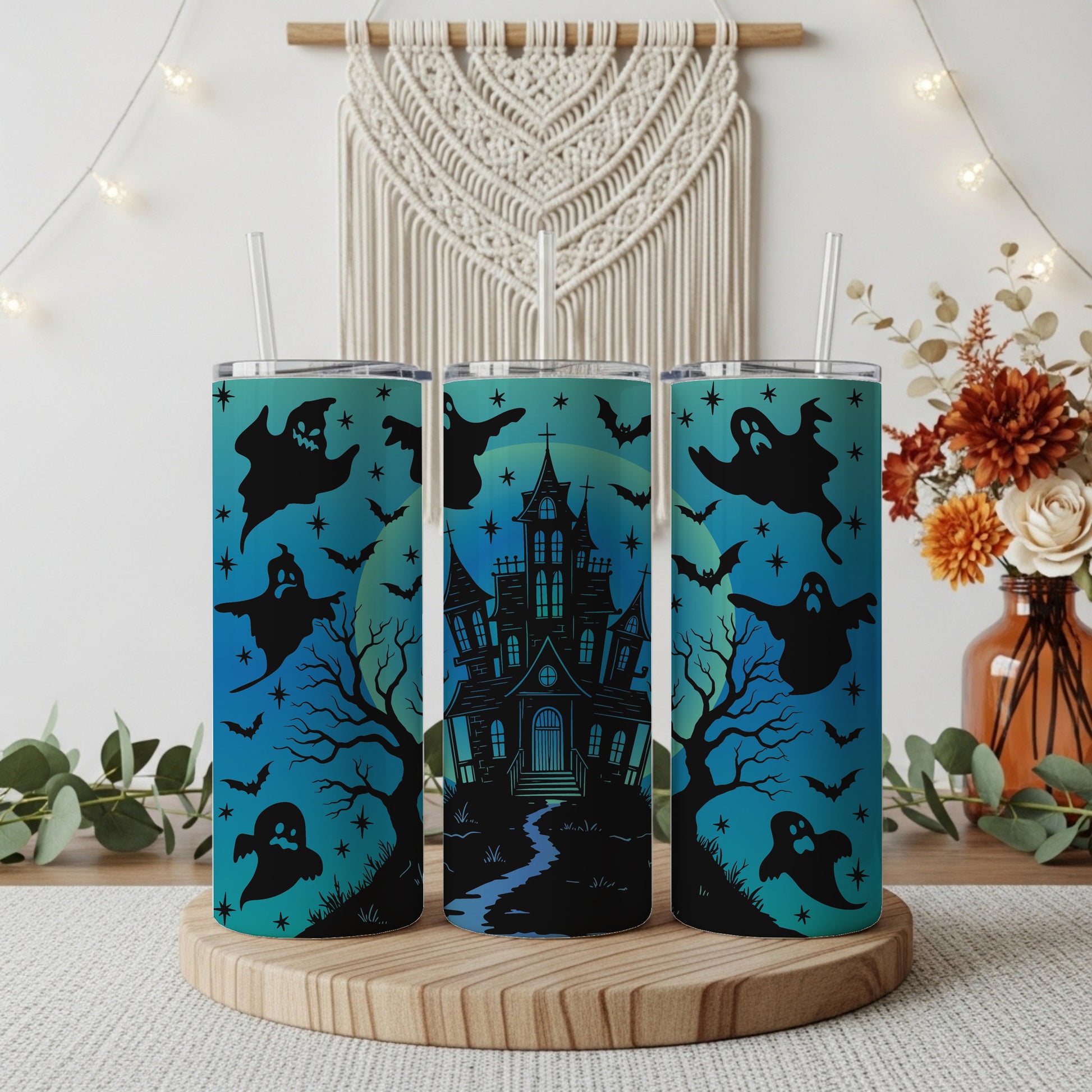 Ghostly Tumbler: Spooky Halloween Drinkware for Seasonal Sips