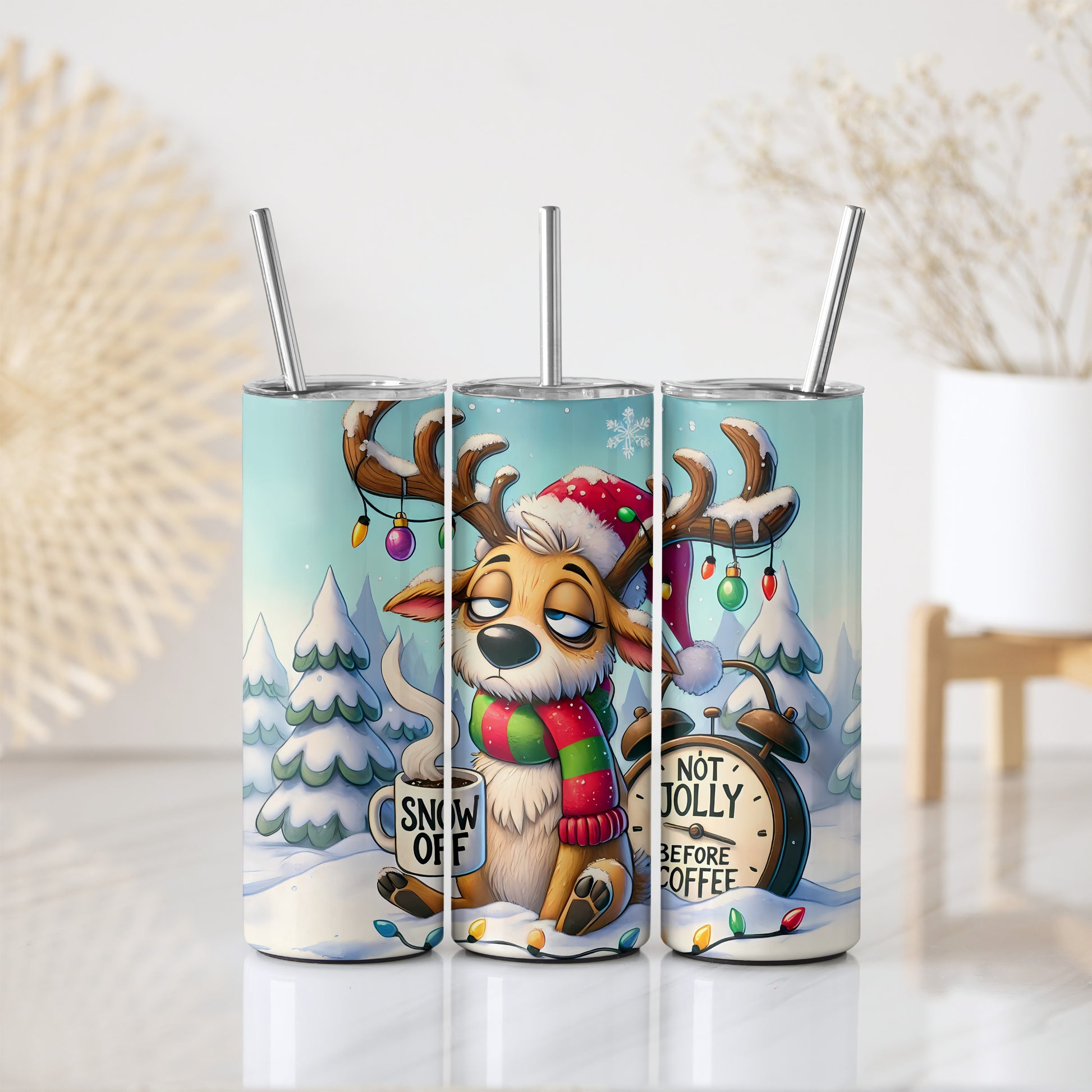 Sarcastic Reindeer Quotes, Funny Christmas Insulated Tumblers, Winter Humor