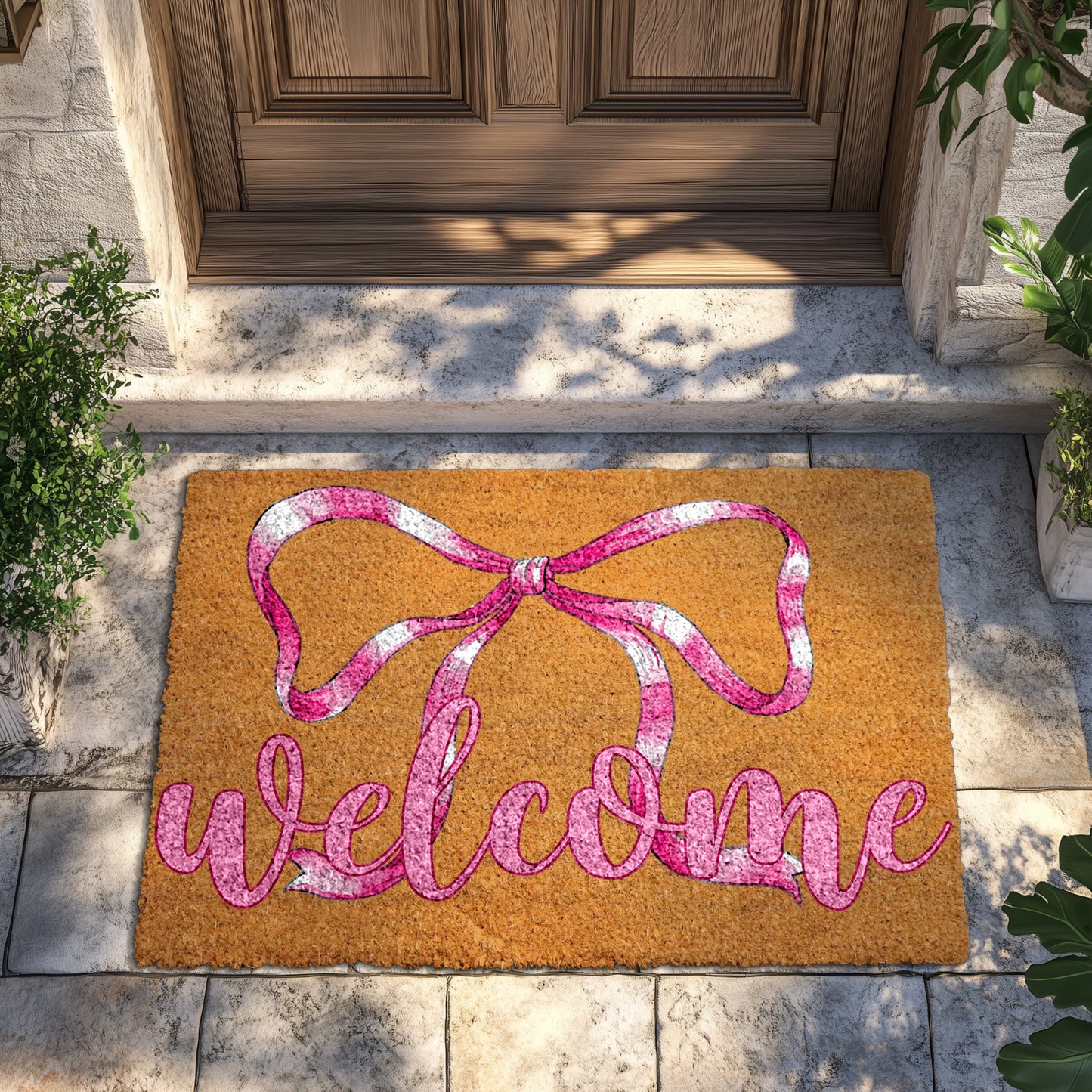 Charming Coquette Bow Doormat, Ideal Housewarming Gift for Girly Style