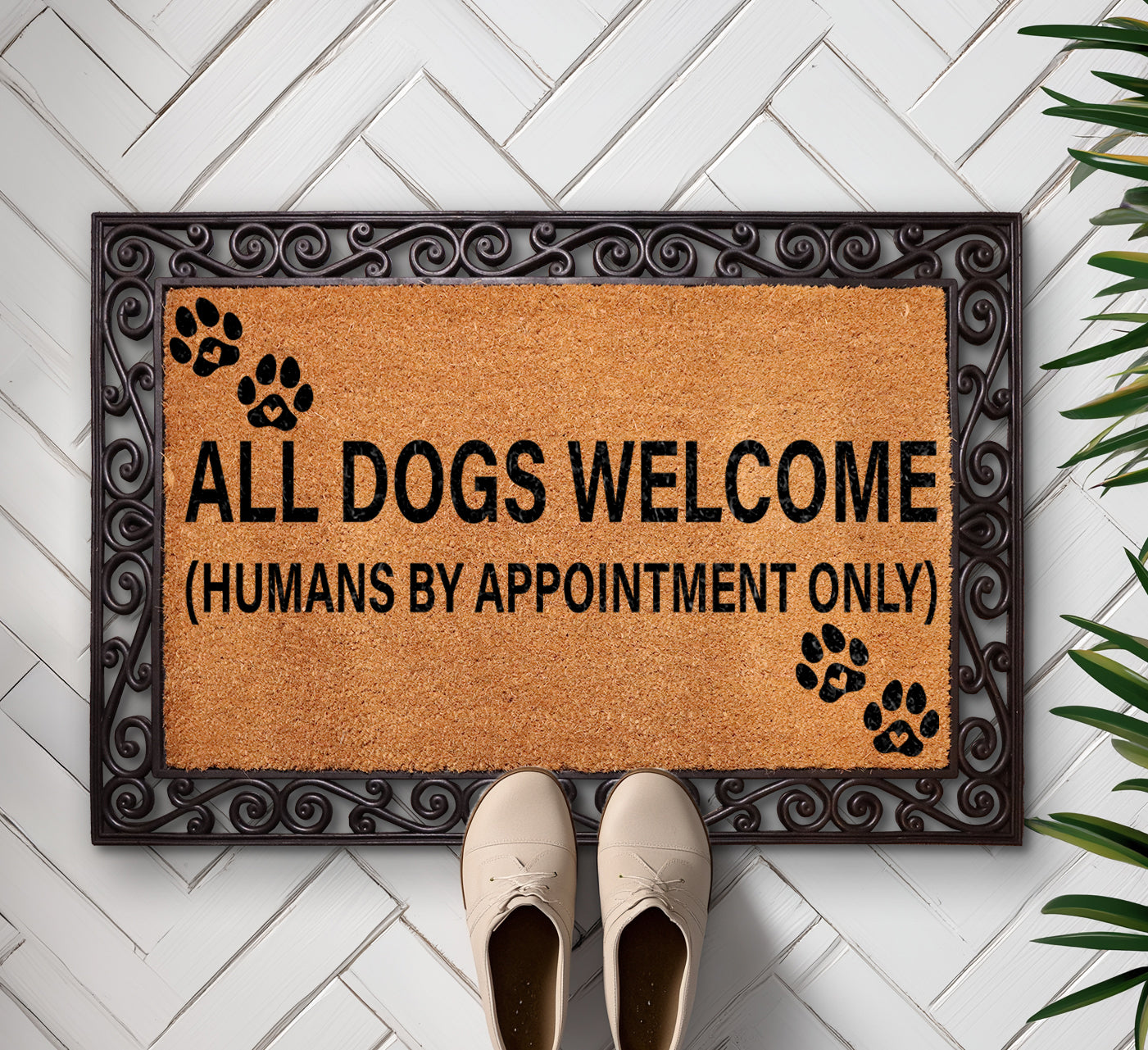 Whimsical Dog Welcome Mat, Perfect for Every Pet Lover!