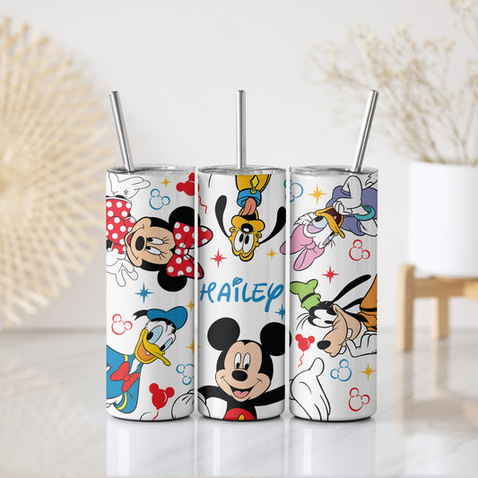 Custom Mickey & Friends Tumbler, Stainless Steel WDW Magic Kingdom