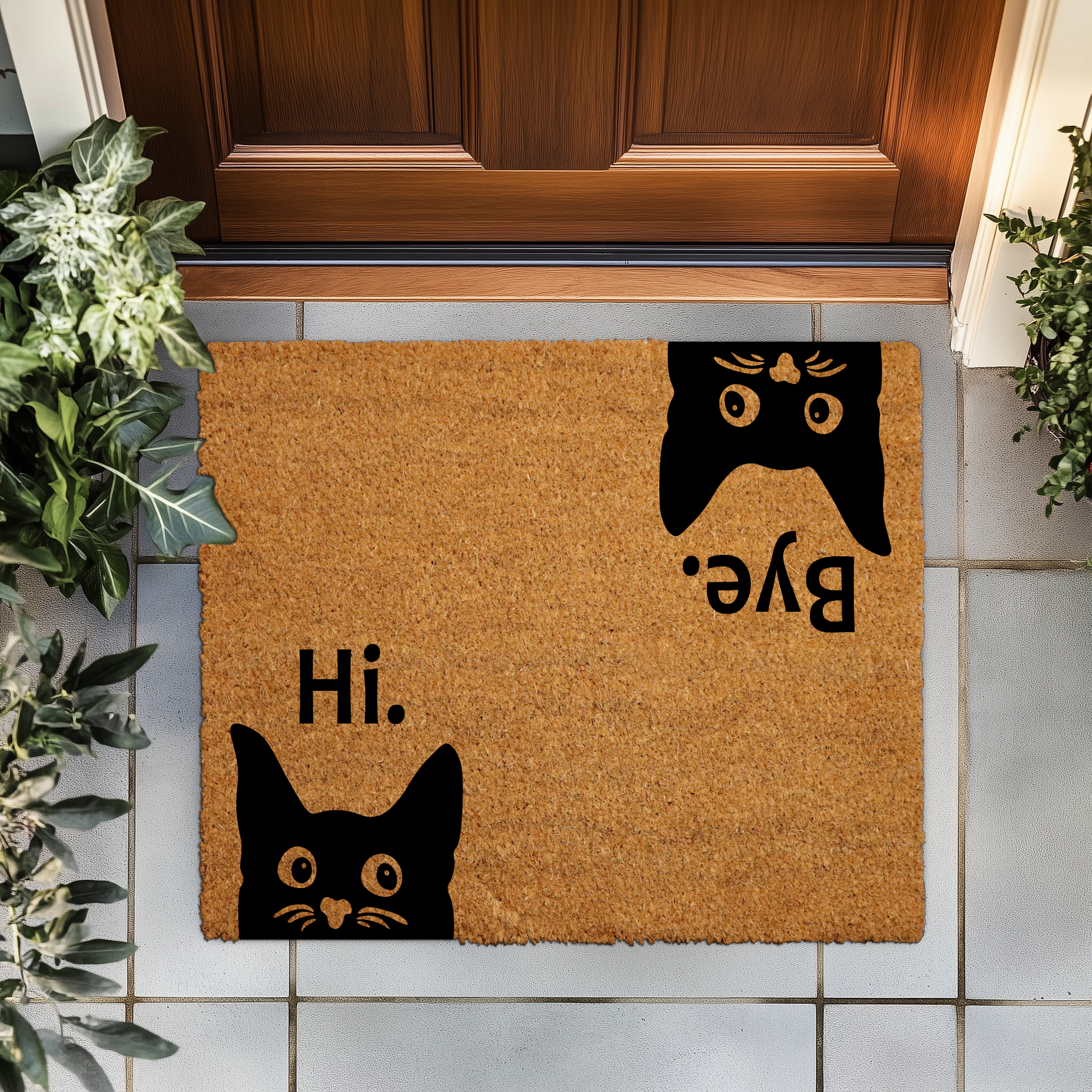 Welcome guests with fun Cat Themed Doormat, perfect Home Decor!
