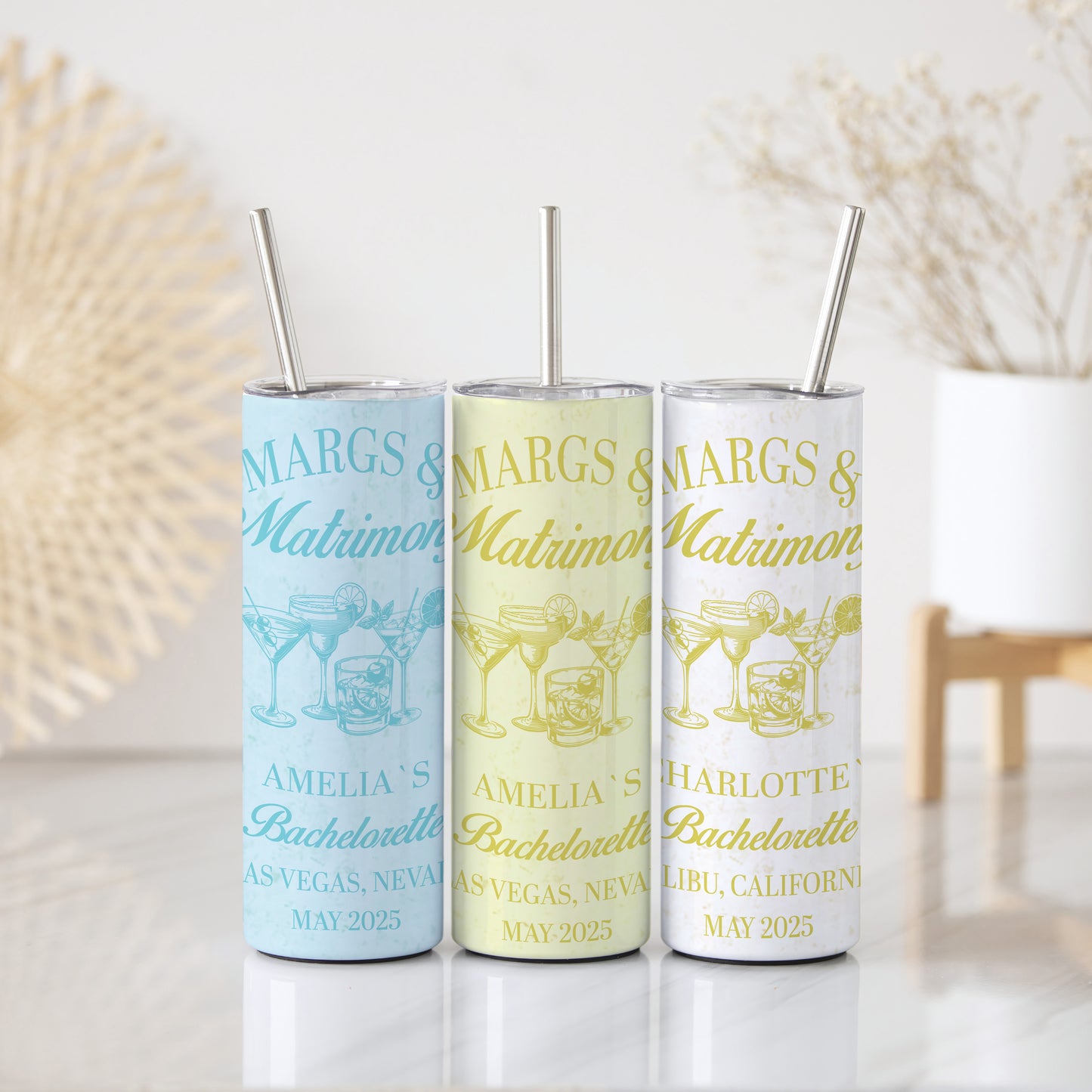 Mexican Style Bachelorette Cups, Customizable Keepsake Tumbler, Matching Gift