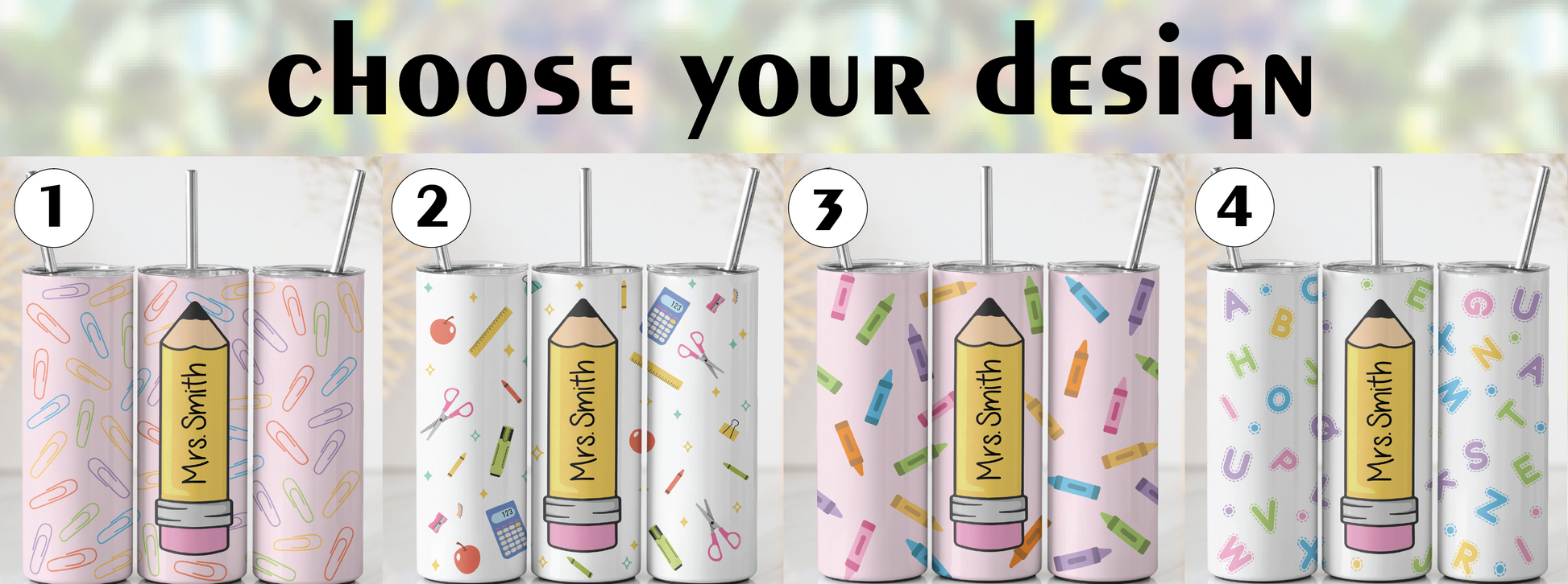 Personalized Steel Tumbler for Teachers, Insulated and Adorable Teacher Gift