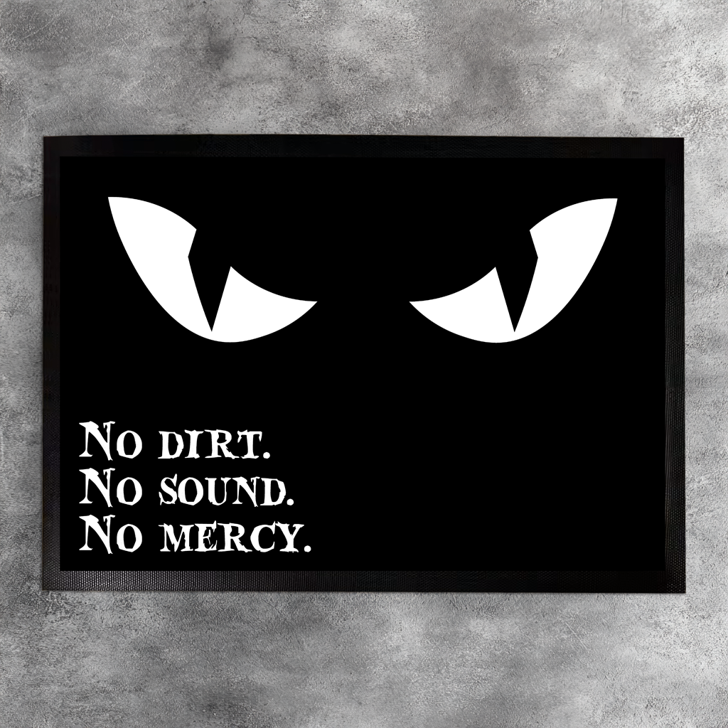 Vampire Eyes, Edgy Cat Eye Gothic Welcome Mat, Spooky Decor