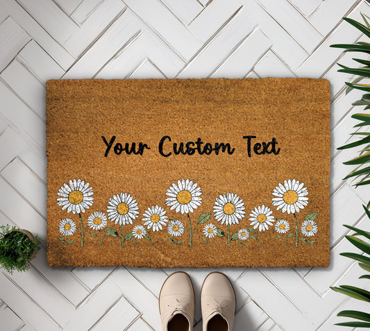 Elegant, Custom Daisy Doormat: Refresh Your Home Decor and Welcome Guests