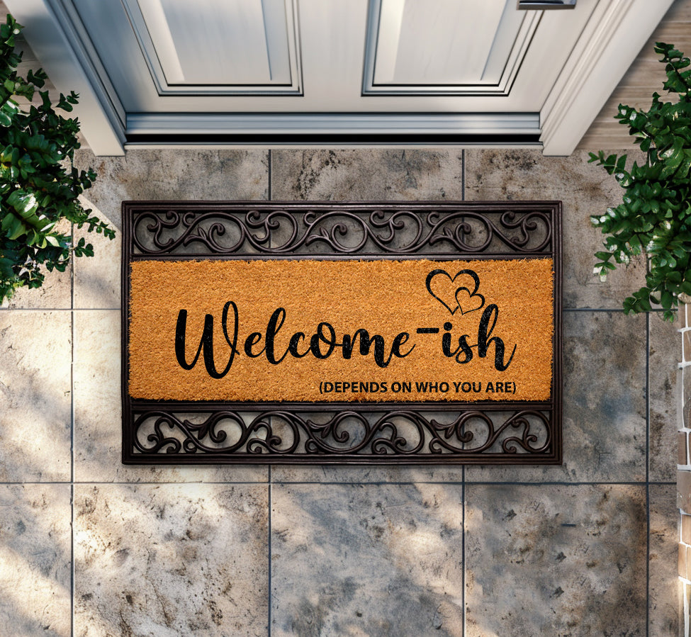 Welcome-ish, Sarcastic Doormat: Funny Farmhouse Style, Perfect New Home Gift!