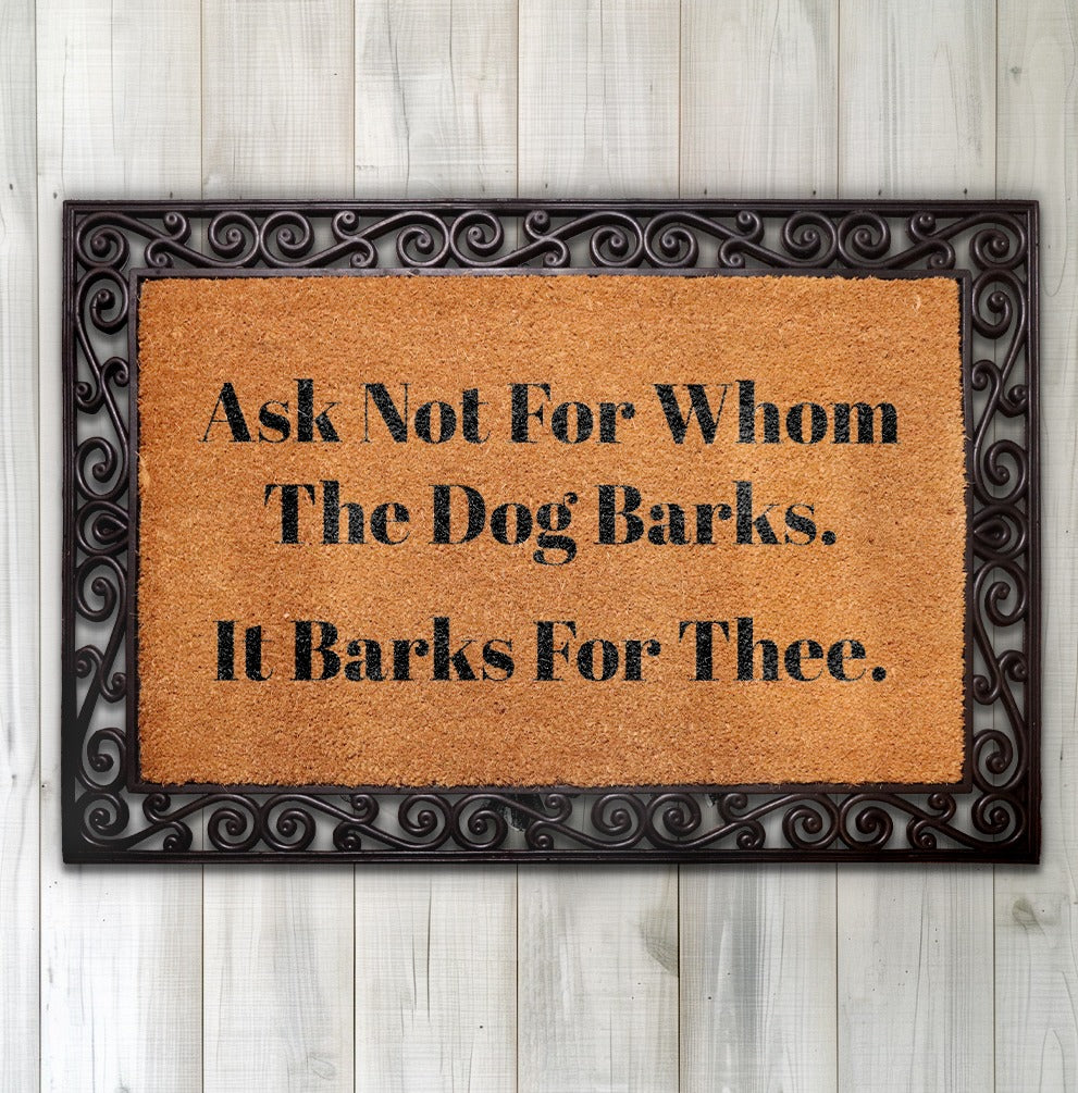 Humorous Dog Lover Welcome Mat, Funny Front Porch Rug Gift