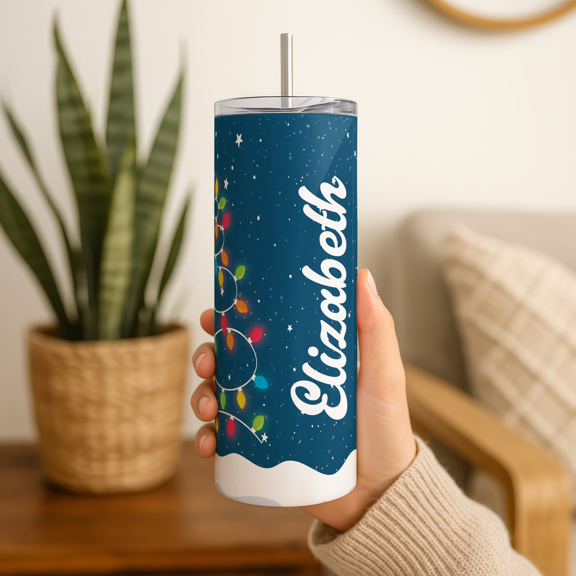 Vibrant Snowmen Christmas Tumbler: Festive Secret Santa.