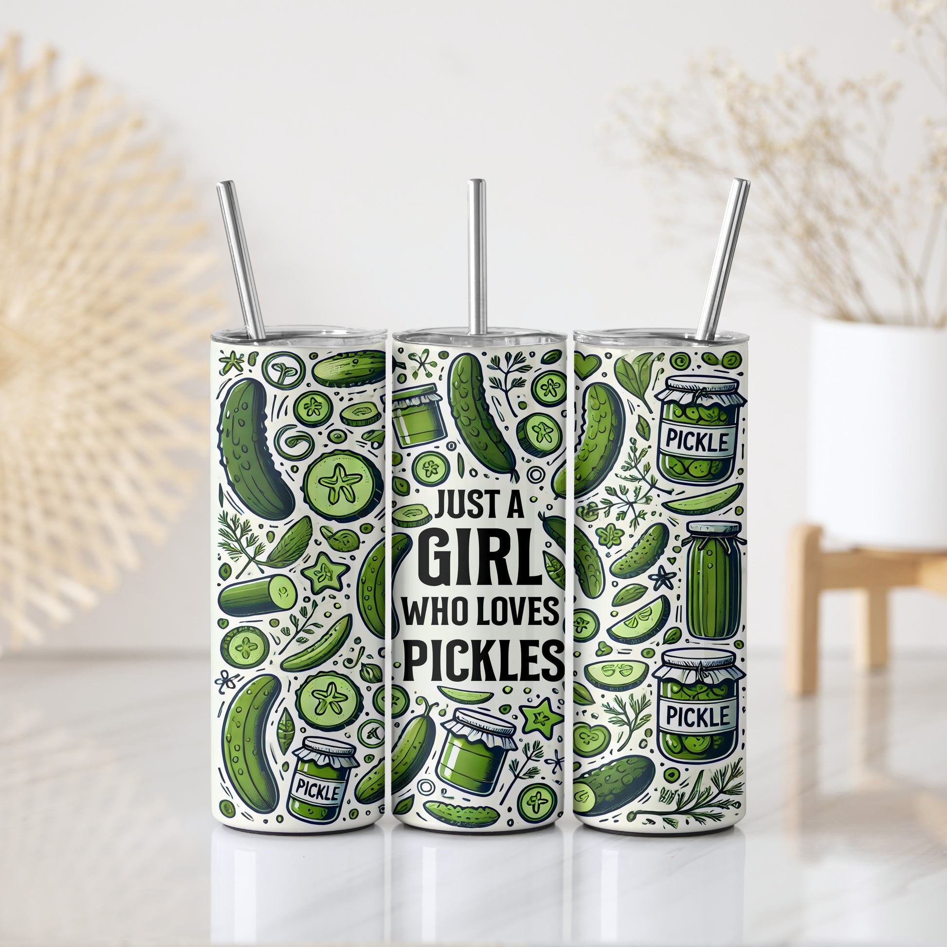 Pickle Lover's Travel Tumbler: Cute Stainless Steel Mug & Gift