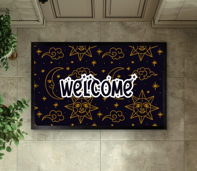 Celestial Welcome Doormat, Embrace the Night Sky at Your Doorstep