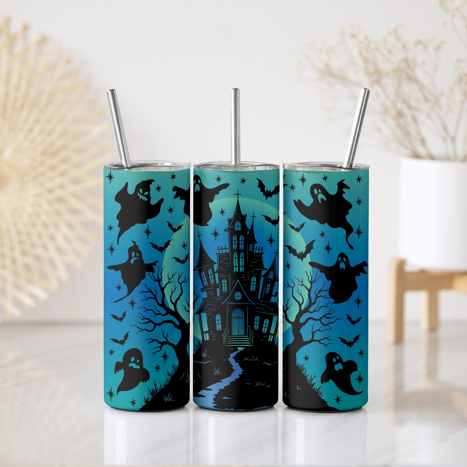Ghostly Tumbler: Spooky Halloween Drinkware for Seasonal Sips