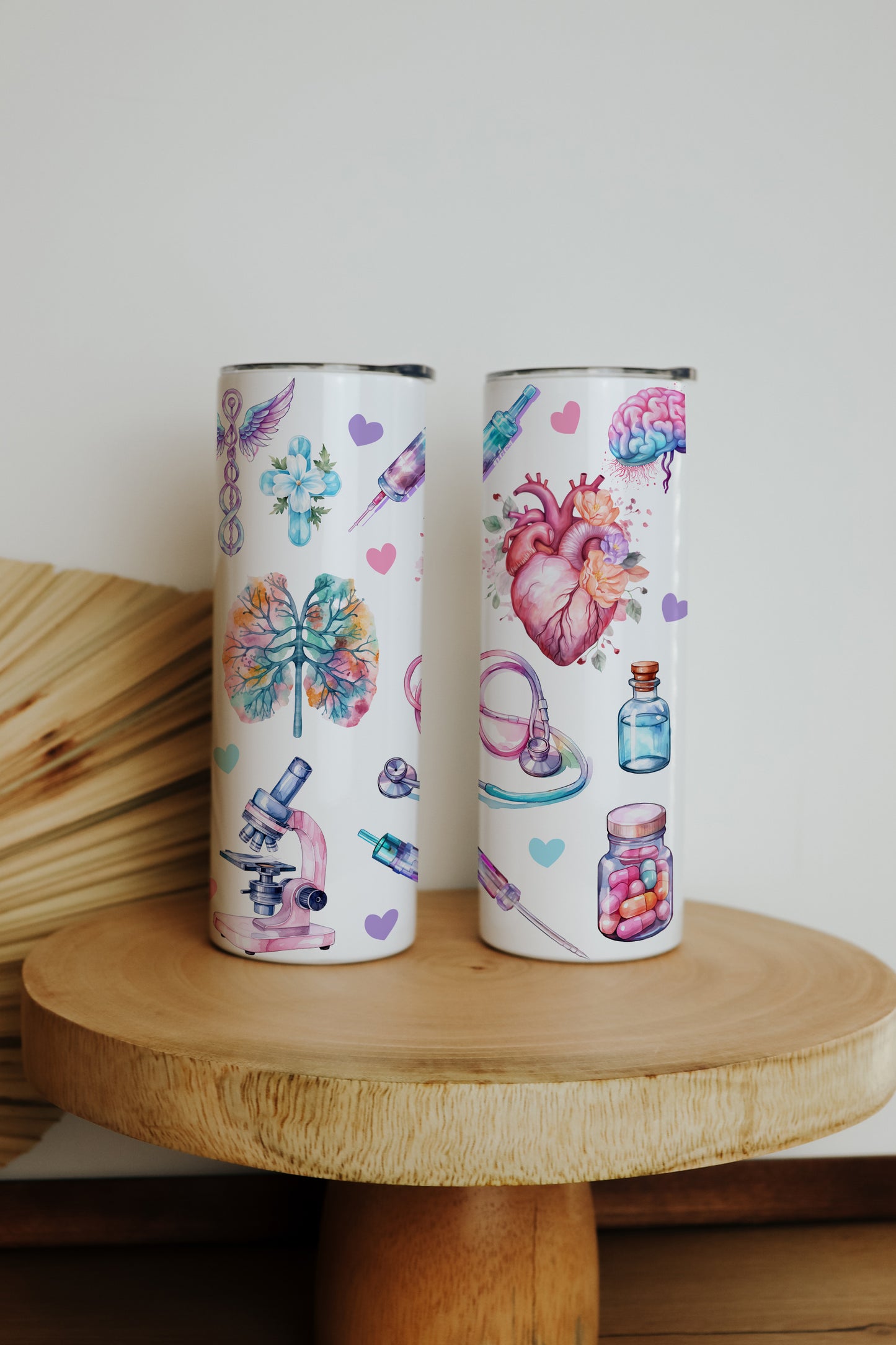 Vibrant Nurse Appreciation Tumbler, Stylish Healthcare Worker Water Bottle