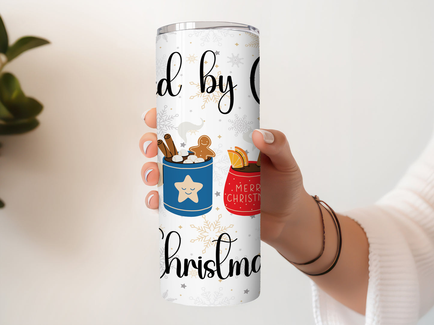 Stay Merry with Coffee & Cheer Tumbler, Winter Drinkware, Funny Gift