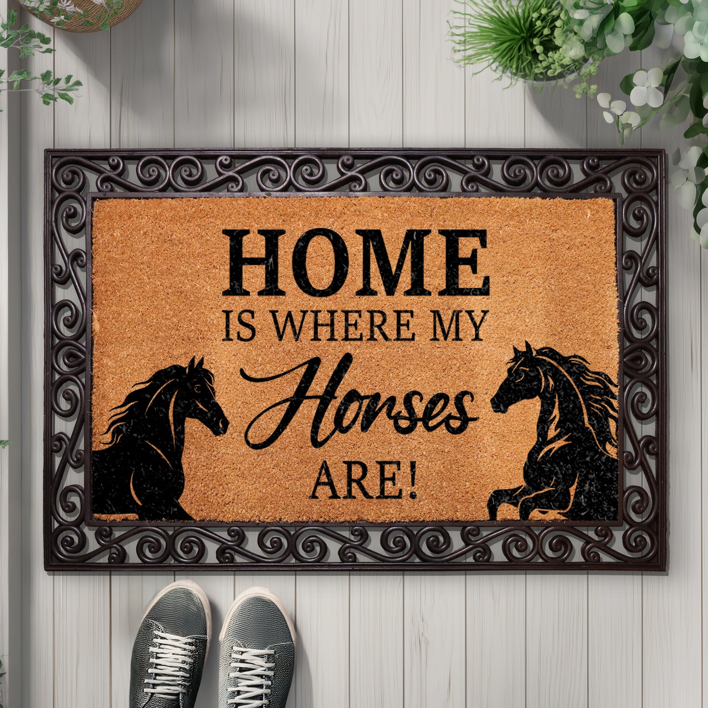 Horse Lover's Welcome Mat: Equestrian Charm for Your Home