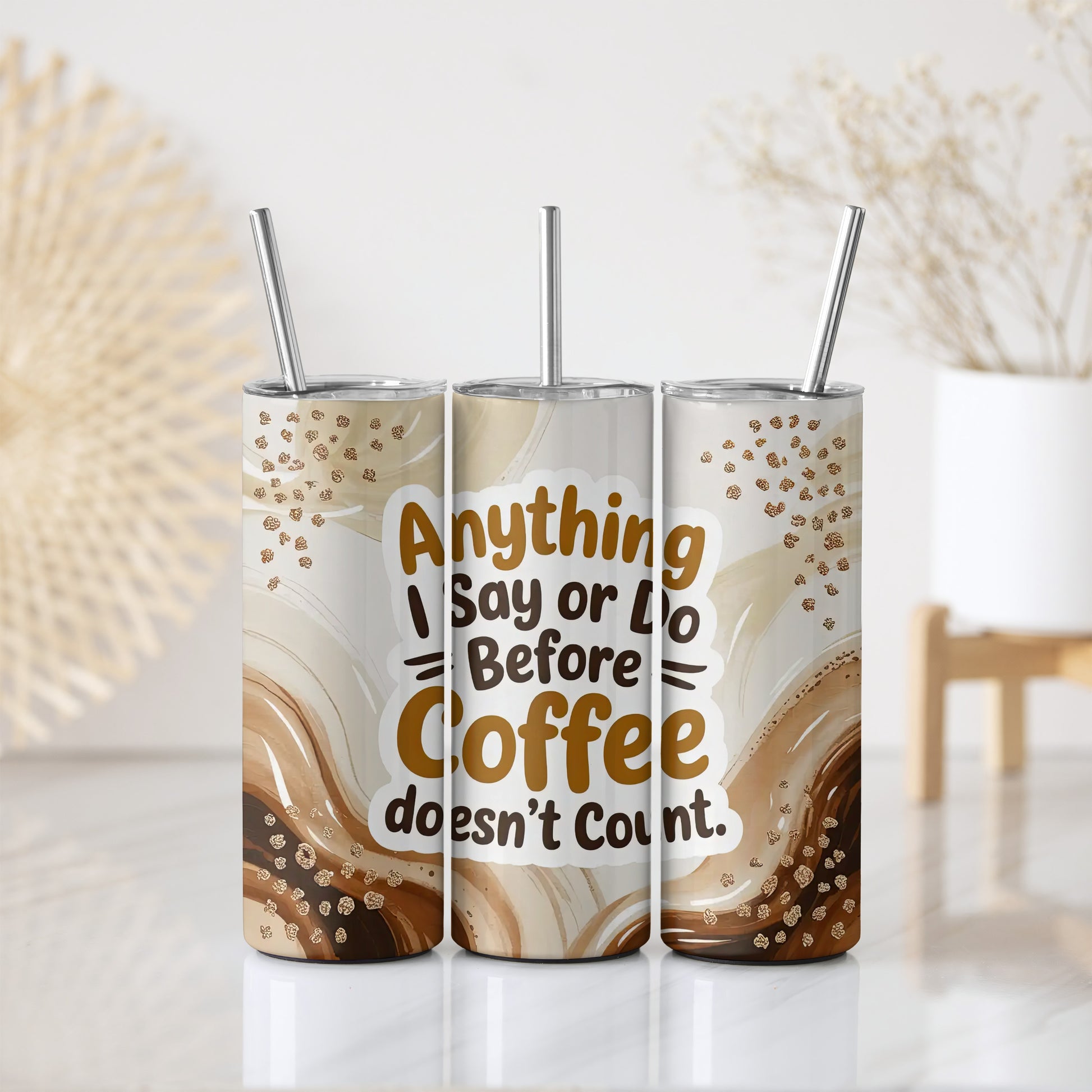 Morning Disclaimer: Coffee Lover Insulated Tumbler, Funny Caffeine Addict