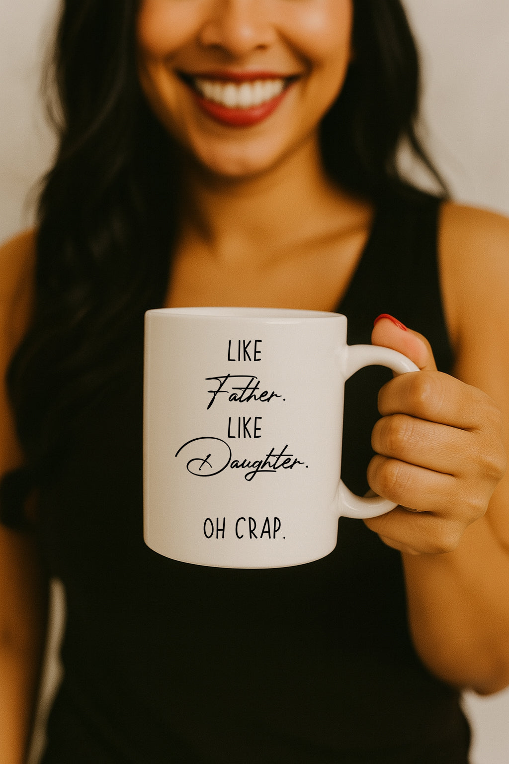 Father & Daughter Humorous Ceramic Mug, Dad's Day Drinkware!