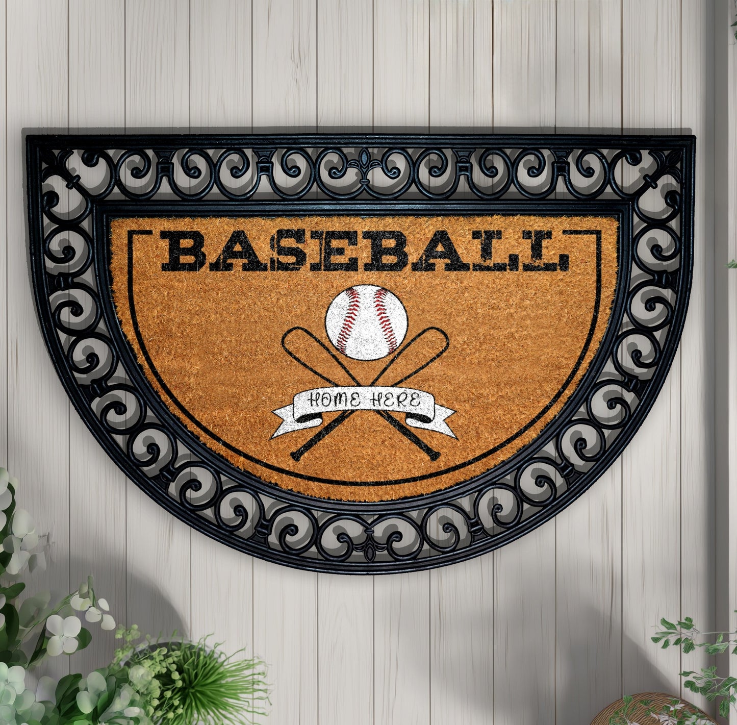 Baseball Home Here Doormat, Perfect Gift for Baseball Fans!