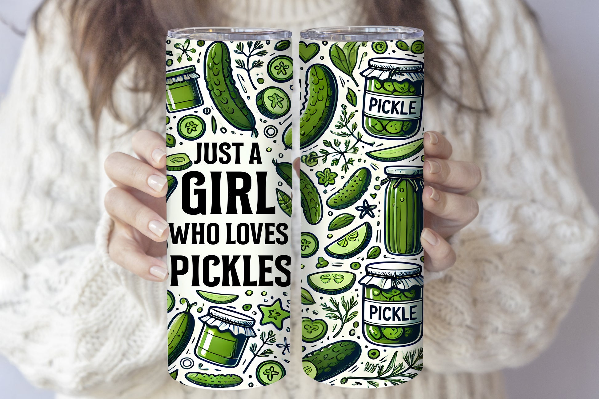 Pickle Lover's Travel Tumbler: Cute Stainless Steel Mug & Gift